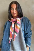 Jonti Stripe Knit Neckerchief Scarf 7